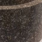 Lavabo sobre encimera de diseño en piedra natural gris Zhen viadurini