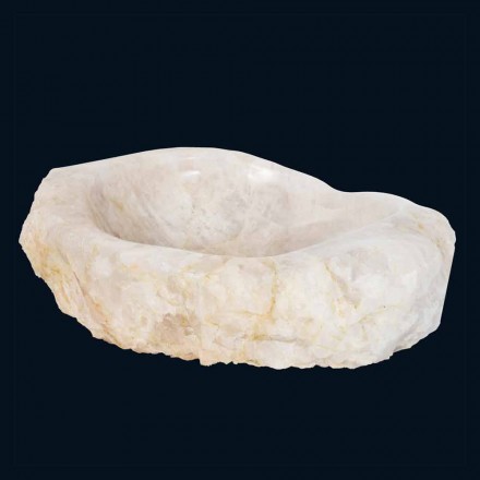 lavabo de cristal de cuarzo soporte de diseño Iva, hecho a mano viadurini