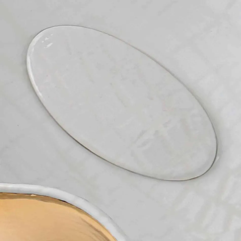 Lavabo de cerámica de diseño moderno hecho en cubo de Italia. viadurini