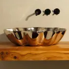 Lavabo de cerámica de diseño moderno fabricado en Italia Cubo viadurini