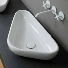 Lavabo de cerámica de diseño moderno fabricado en Italia Sofia viadurini