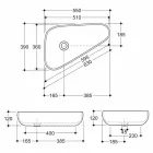 Lavabo de cerámica de diseño moderno fabricado en Italia Sofia viadurini