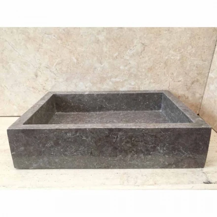 Lavabo de diseño de una pieza Jeff en piedra natural viadurini