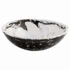 Lavabo sobre encimera de diseño redondo en resina, Bussoleno viadurini