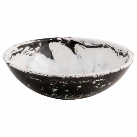 Lavabo sobre encimera de diseño redondo en resina, Bussoleno viadurini