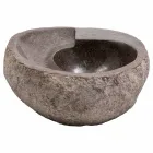 Lavabo de diseño moderno en piedra de río, Busca. viadurini