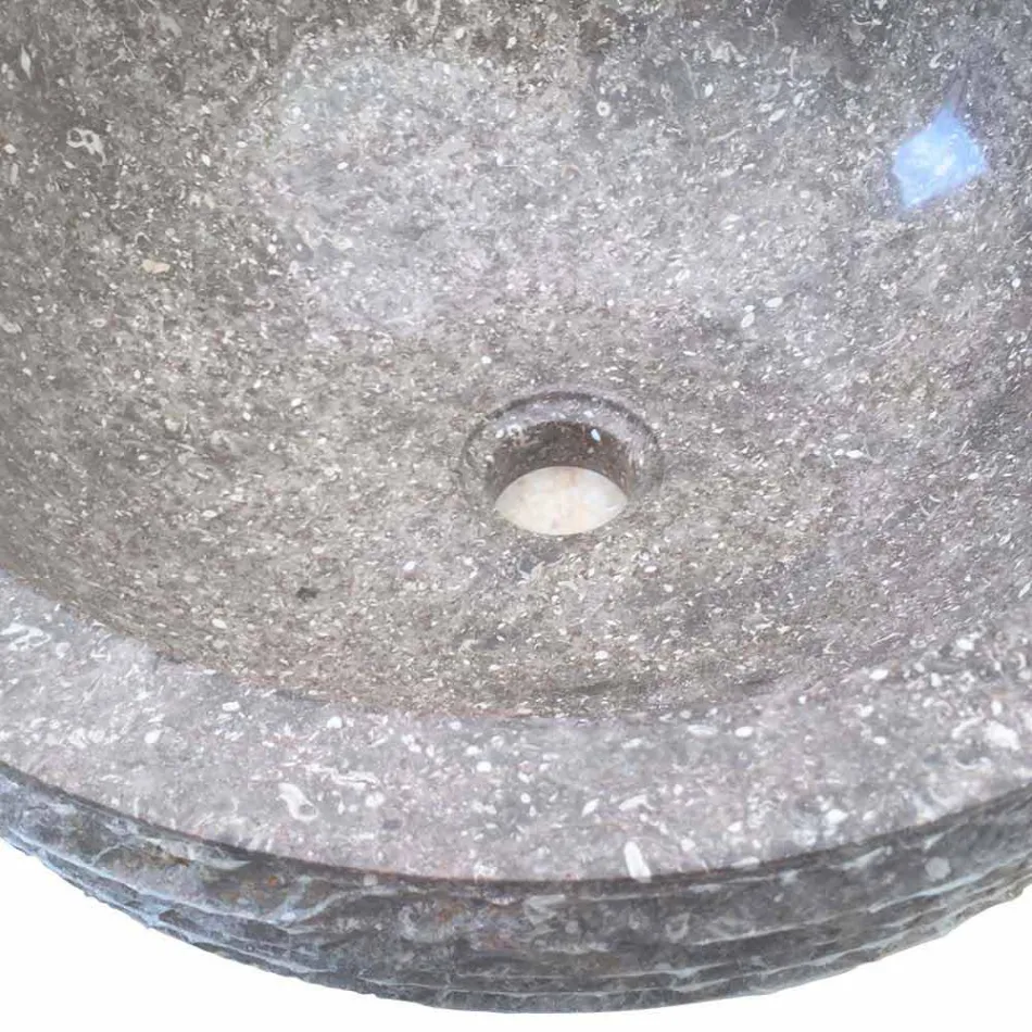 gris piedra natural lavabo Finn, una pieza viadurini