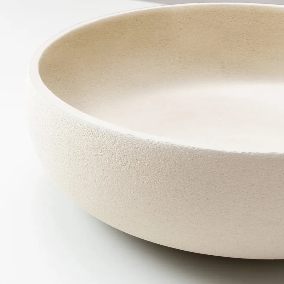 Lavabo de encimera de arcilla Raku clara u oscura torneada a mano - Prisma viadurini