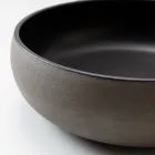 Lavabo de encimera de arcilla Raku clara u oscura torneada a mano - Prisma viadurini