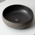 Lavabo de encimera de arcilla Raku clara u oscura torneada a mano - Prisma viadurini