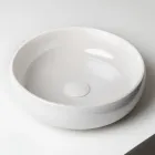 Lavabo de encimera de arcilla Raku con brillo craquelado metálico - Prisma viadurini