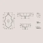 Lavabo sobre encimera de cerámica coloreada en diferentes acabados L 65 cm - Cube viadurini