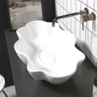 Lavabo sobre encimera de cerámica coloreada en diferentes acabados L 65 cm - Cube viadurini