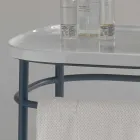 Lavabo en plena base de metal de cerámica Marta viadurini