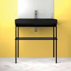 Lavabo sobre encimera de cerámica hecho en Italia, Viviano viadurini