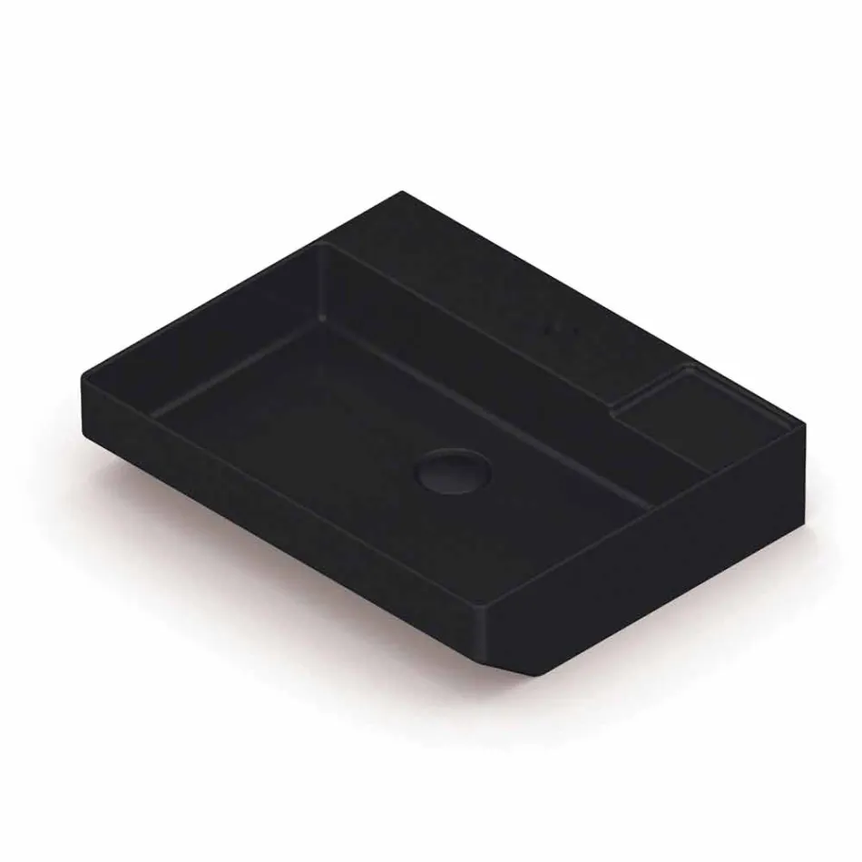 Lavabo sobre encimera de cerámica hecho en Italia, Viviano viadurini