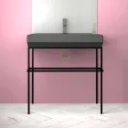 Lavabo sobre encimera de cerámica hecho en Italia, Viviano viadurini