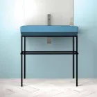 Lavabo sobre encimera de cerámica hecho en Italia, Viviano viadurini