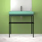 Lavabo sobre encimera de cerámica hecho en Italia, Viviano viadurini