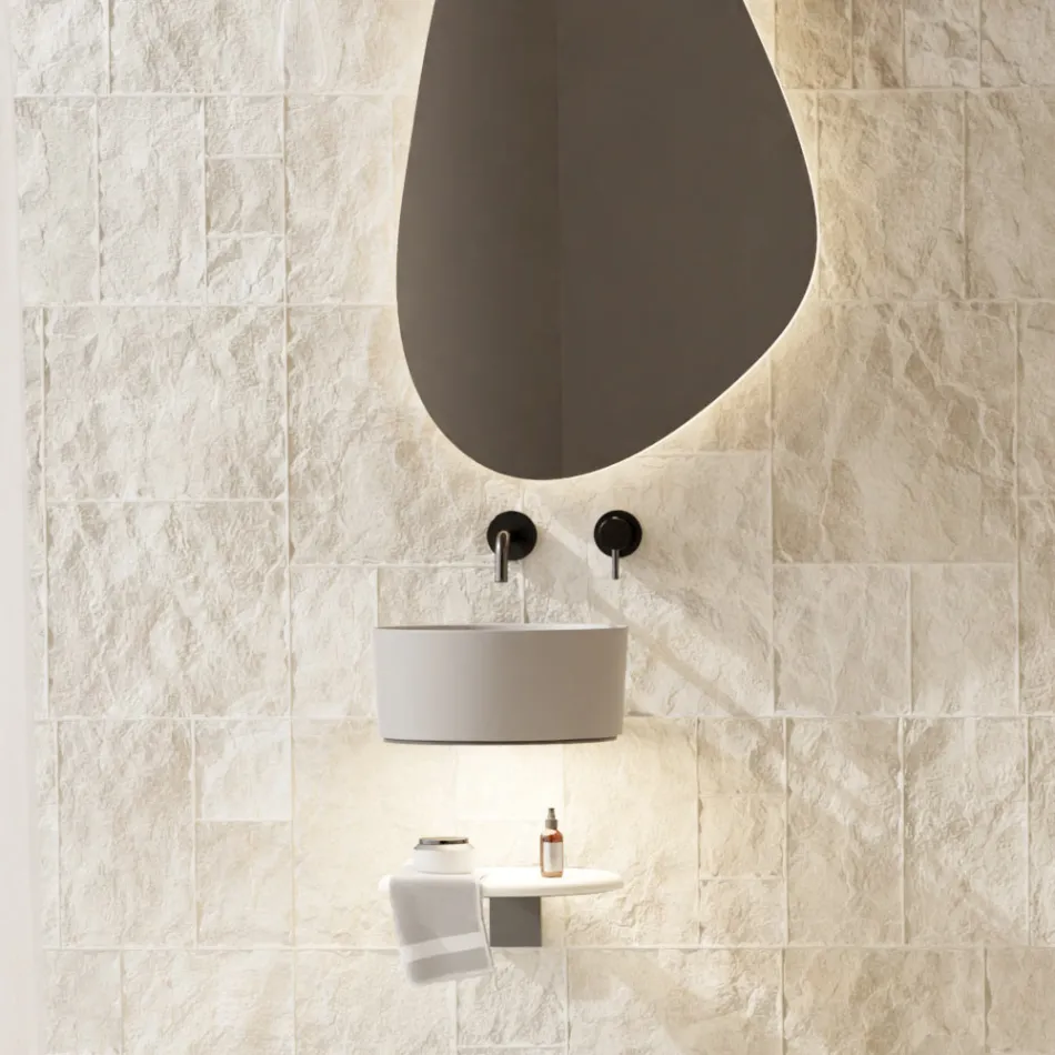 Lavabo sobre encimera de cerámica en diferentes acabados Made in Italy - Balls viadurini