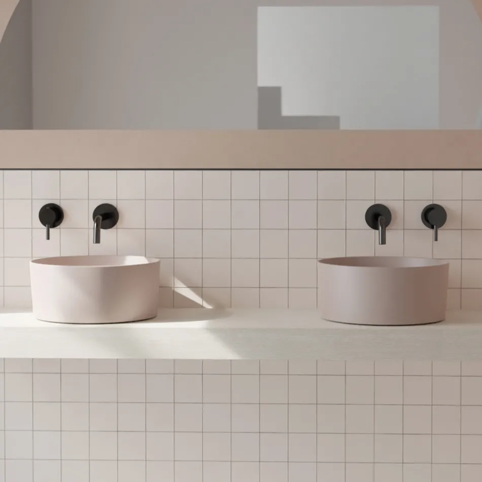 Lavabo sobre encimera de cerámica en diferentes acabados Made in Italy - Balls viadurini