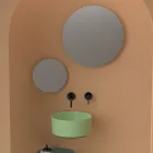 Lavabo sobre encimera de cerámica en diferentes acabados Made in Italy - Balls viadurini