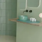 Lavabo sobre encimera de cerámica en diferentes acabados Made in Italy - Balls viadurini