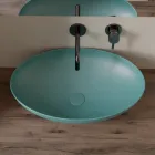 Lavabo sobre encimera de cerámica brillante o mate Made in Italy - Ferry viadurini