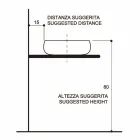 Lavabo sobre encimera de cerámica de Raku hecho a mano en Italia, Ramon viadurini