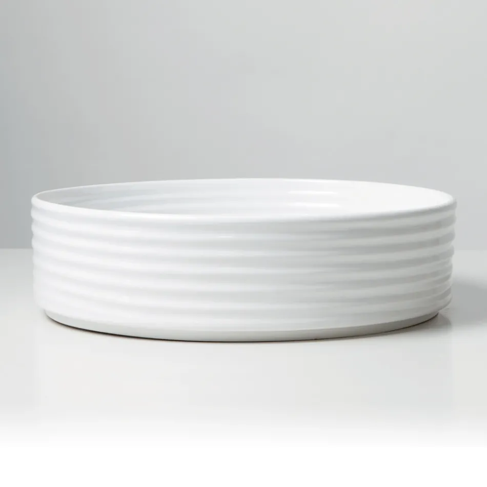 Fregadero de encimera en gres porcelánico plateado o blanco - Vibración viadurini