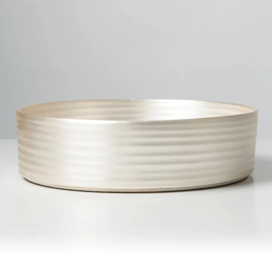 Fregadero de encimera en gres porcelánico plateado o blanco - Vibración viadurini