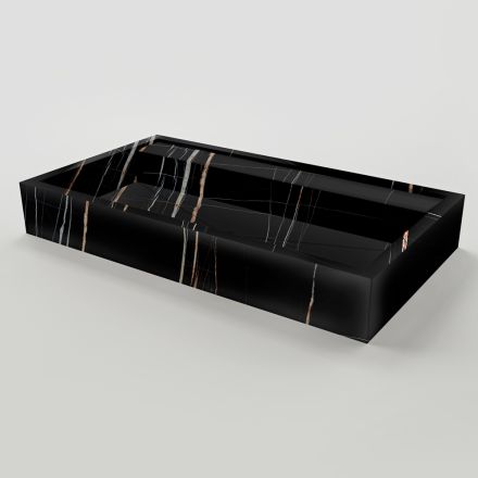 Fregadero de encimera de gres porcelánico efecto mármol fabricado en Italia - Cervia viadurini