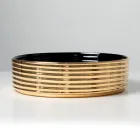 Lavabo sobre encimera de gres porcelánico ondulado fabricado en Italia - Vibrazione viadurini