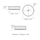 Lavabo sobre encimera de gres porcelánico ondulado fabricado en Italia - Vibrazione viadurini
