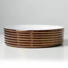 Lavabo sobre encimera de gres porcelánico ondulado fabricado en Italia - Vibrazione viadurini