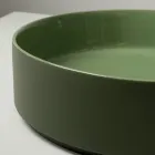 Lavabo de encimera de gres porcelánico torneado a mano Halo, fabricado en Italia viadurini