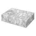 Lavabo sobre encimera de mármol cuadrado de Carrara Ma de Italia - Canova