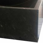 Lavabo sobre encimera en mármol negro cuadrado Marquinia Made in Italy - Bernini viadurini
