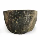 Lavabo sobre encimera en piedra natural de río Agra viadurini