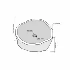 Lavabo sobre encimera en piedra natural de río Agra viadurini