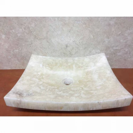 Lavabo de piedra natural Onyx Love, pieza única viadurini