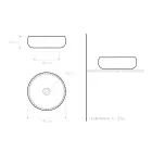 Lavabo sobre encimera en Arcilla Raku Acabado Platino Made in Italy - Ribano viadurini