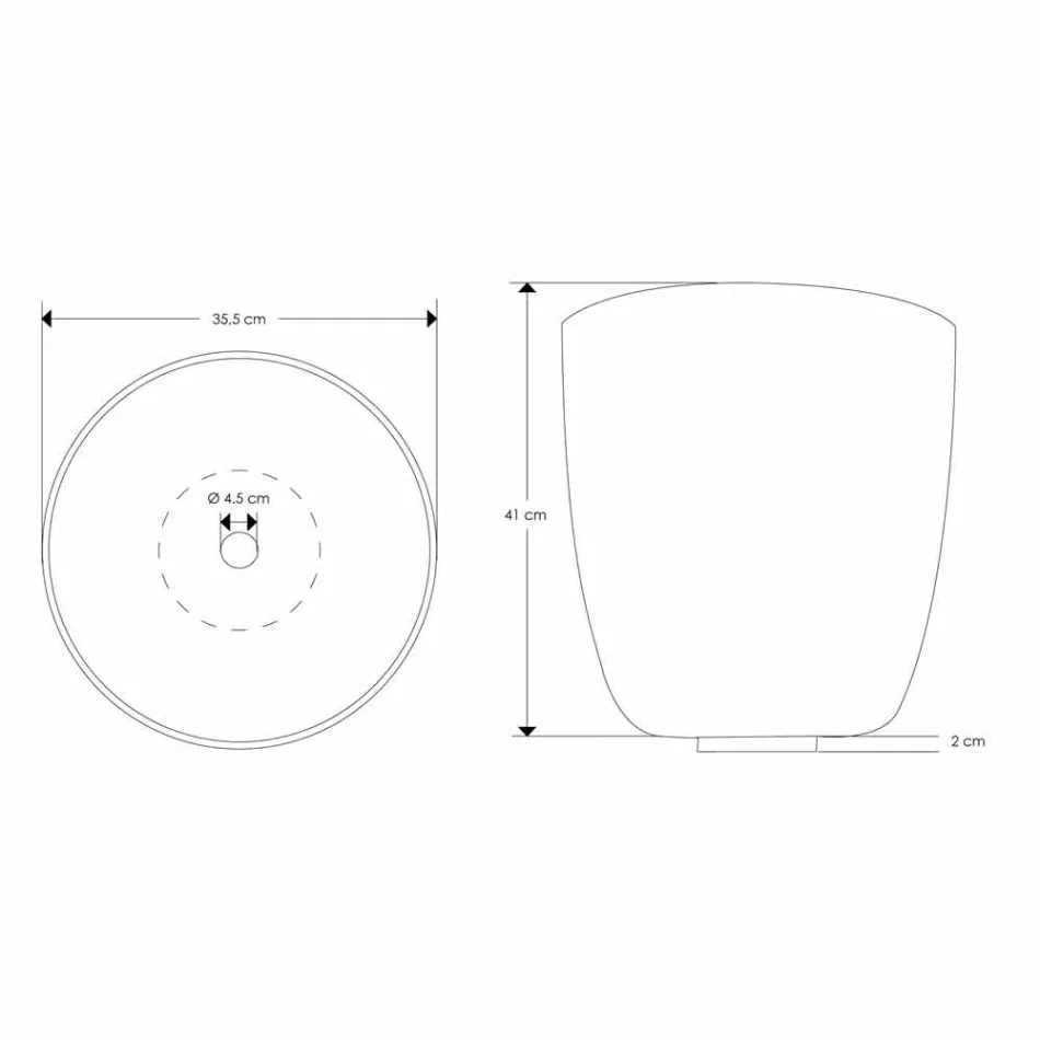 Lavabo Sobre Encimera en Resina y Polvos Minerales en Forma de Cubo - Cubo viadurini