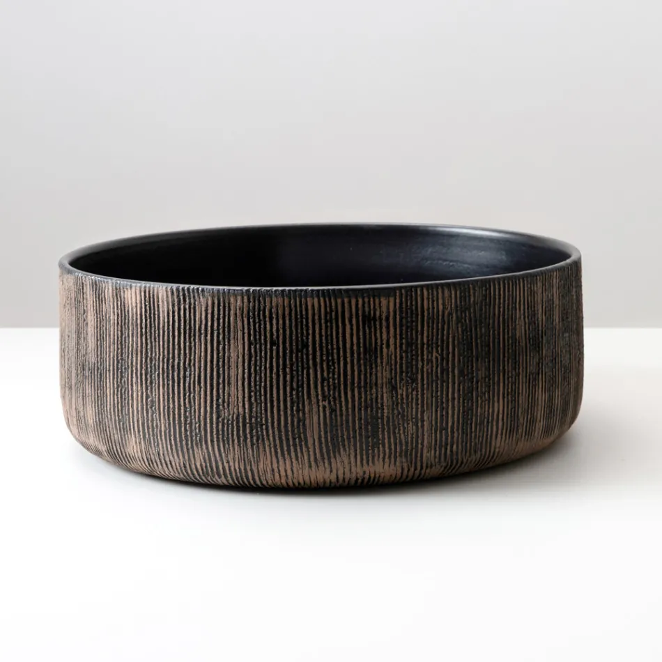 Lavabo de encimera Balance de tierra roja natural decapado a mano viadurini