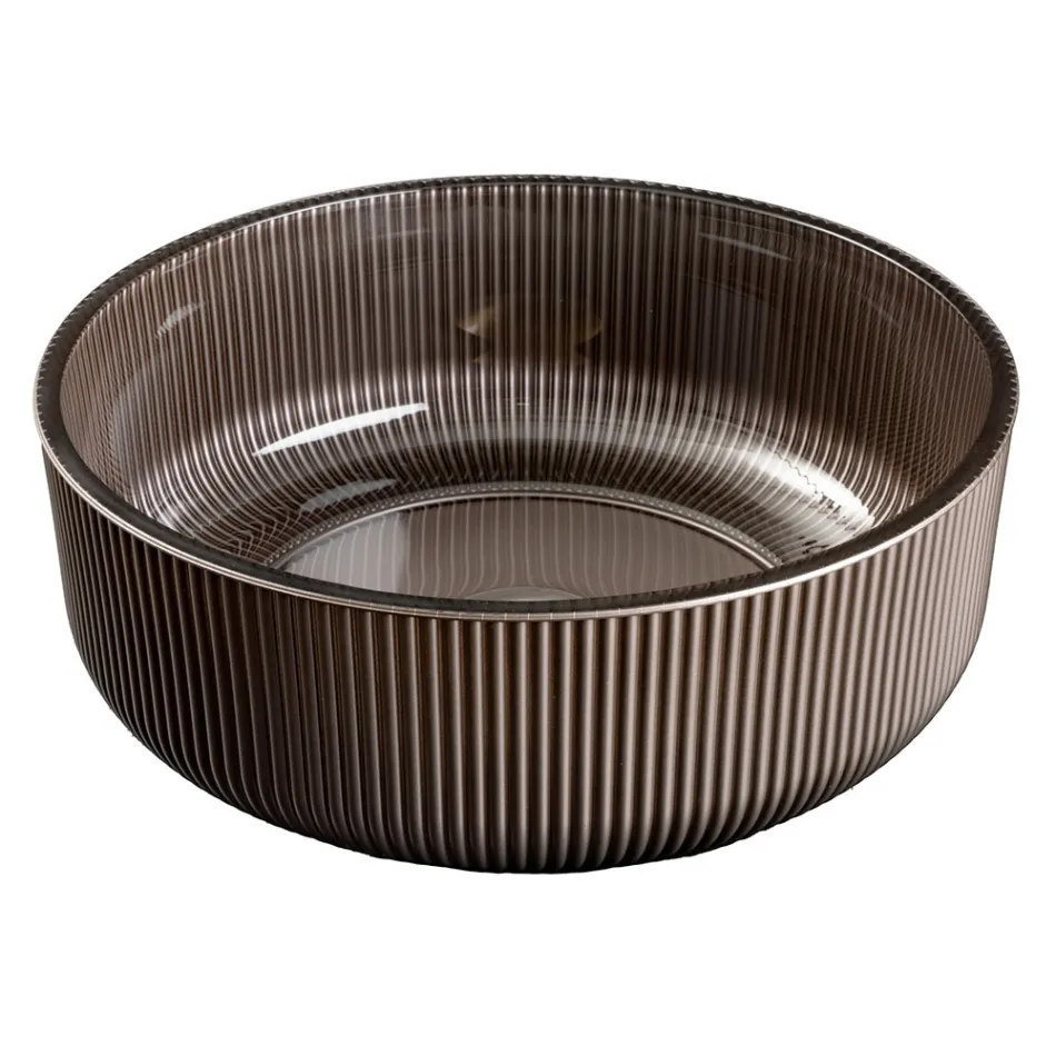 Lavabo de encimera de cristal veneciano resinado y pintado - Excelsior viadurini