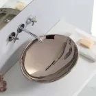 Lavabo sobre encimera de cerámica moderno hecho en Italia. viadurini