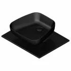 Lavabo sobre encimera de cerámica moderno hecho en Italia, Reale viadurini