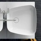 Lavabo sobre encimera de cerámica moderno hecho en Italia, Reale viadurini