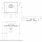 Lavabo sobre encimera de cerámica moderno hecho en Italia, Reale viadurini