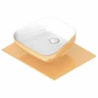 Lavabo sobre encimera de cerámica moderno hecho en Italia, Reale viadurini